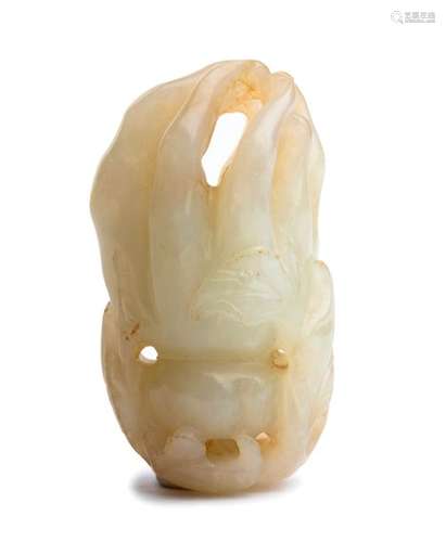 A JADE NETSUKE OF A BUDDHA’S HAND China, 19th cent...