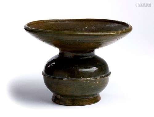 A GREEN GLAZED SPITTOON, ZHADOU China, Liao dynast...