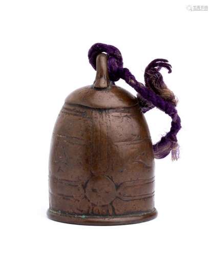 A BRONZE NETSUKE OF A BELL 19th century unsigned 5...