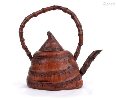 A BAMBOO ROOT TEAPOT Japan, late 19th – early 20th...