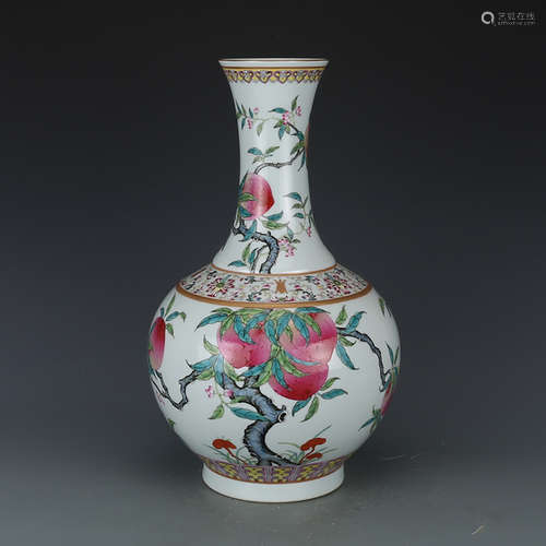 GUANGXV MARK, A ENAMEL GLAZED VASE