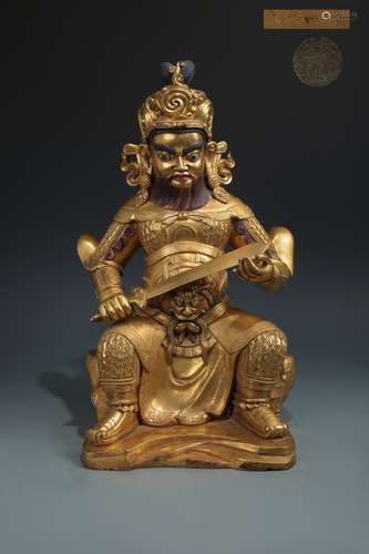 CHINESE GILT BRONZE BUDDHA SCULPTURE