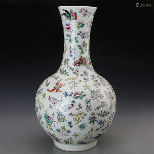 A FAMILLE ROSE VASE