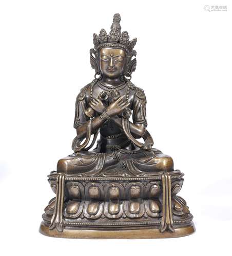 CHINESE GILT BRONZE BUDDHA SCULPTURE