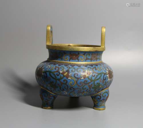 A CLOISONNE CENSER