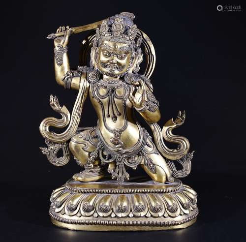 CHINESE GILT BRONZE BUDDHA SCULPTURE