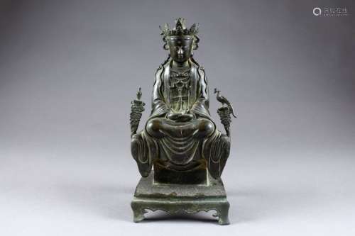Chine.Bouddha Shakyamuni assis en méditation, e...