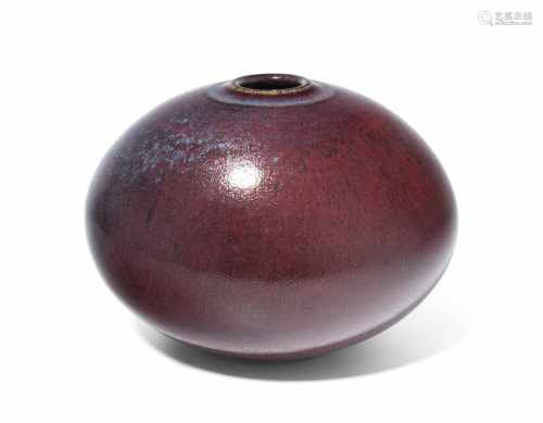 Edouard Chapallaz(Schweiz 1921–2016) Vase. Keramik, Ochsenblut-Glasur. Bezeichnet: Künstlersignatur.