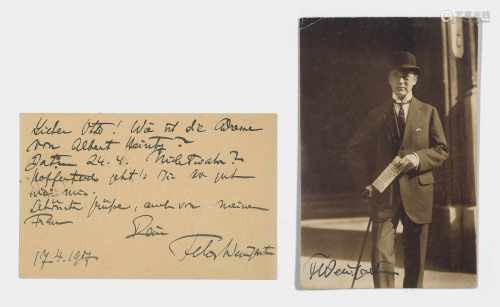Weingartner, Felix (1863–1942), Komponist und DirigentPortraitphotographie mit eh. Signatur (