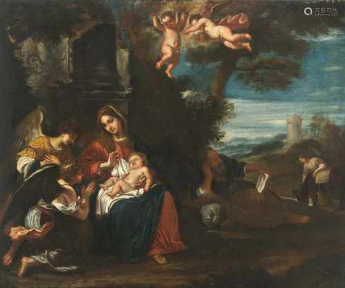 Mola, Pier Francesco(Coldrerio 1612–1666 Rom) Nachfolger d. 18. Jhs. Ruhe auf der Flucht nach