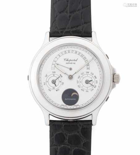 Chopard Ewiger KalenderRunde, automatische Armbanduhr 90er Jahre mit ewigem Kalender in 750