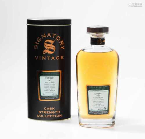 Glenlivet1981. Signatory Vintage 31 year old. Single Malt Scotch Whisky. Single Cask, distilled 1981