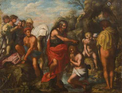 Sarto, Andrea del(Gualfonda b. Florenz 1486–1530 Florenz)Kopie d. 17.Jhs. Taufe Christi. Öl auf
