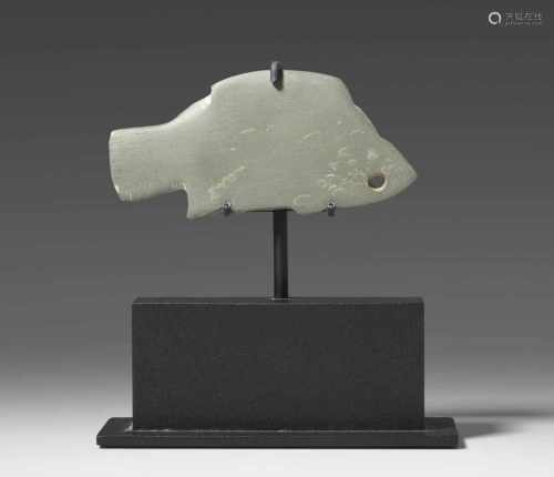 Fischförmige SchminkpaletteÄgypten, wohl Negade II–III, ca. 3450–3100 v. C. Schiefer. Schminkpalette