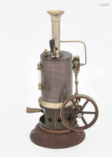 Kleine (Schoenner-) DampfmaschineDeutschland, um 1900/05. Ohne Firmensignet. Stehende