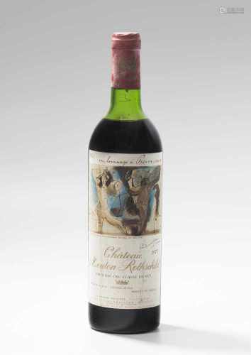 Chateau Mouton Rothschild1973. 1er Grand Cru. Pauillac. 1 Flasche. (Niveau oberer Teil der