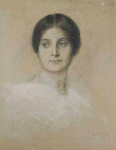 Lenbach, Franz Seraph von(Schrobenhausen 1836–1904 München)Portrait einer jungen Dame. Pastell auf