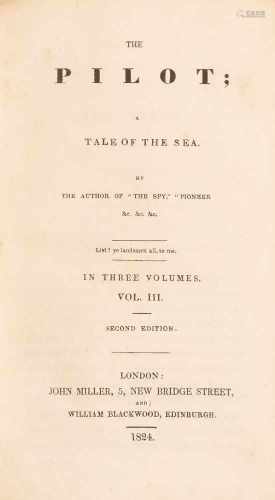 Fenimore Cooper, JamesThe Pilot; a Tale of the Sea. London, John Miller, 1824. 2. Auflage. Kl. 8°. 3