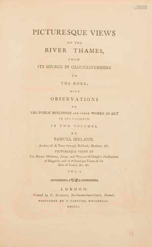 Ireland, SamuelPicturesque views on the river Thames, from its source in Glocestershire to the Nore;