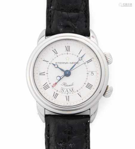 Eterna Matic Réveil Limited EditionRunde, automatische Armbanduhr mit Weckfunktion 80er Jahre in