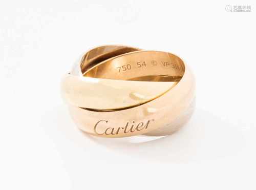 Cartier Trinity-Ring750 Gelb-, Rot- und Weissgold. Signiert und nummeriert 