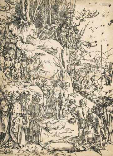 *Dürer, Albrecht(1471 Nürnberg–1528 Nürnberg). Marter der Zehntausend von Nikomedien.