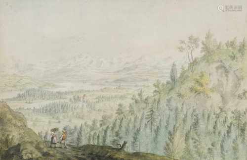 Koller, Johann Jakob(Zürich 1746–1805 Amsterdam) Blick von der Felsenegg gegen den oberen