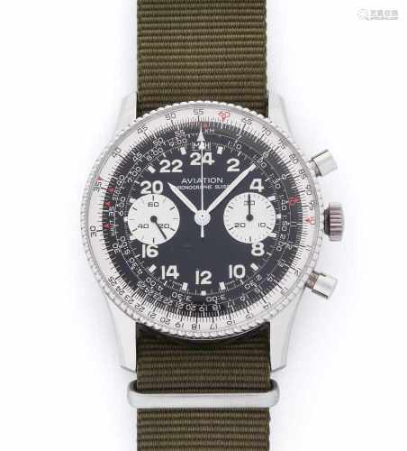 Aviation Cosmonaut ChronographRunder, mechanischer Chronograph 90er Jahre mit Handaufzug in