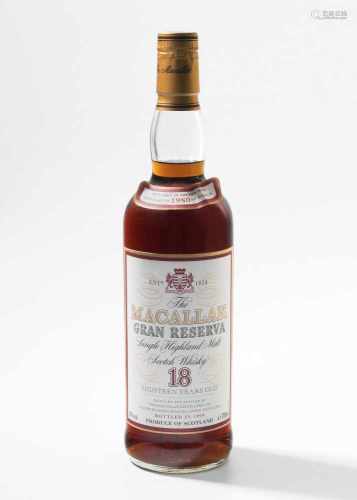 The Macallan1980. Grand Reserva 18 year old. Single Highland Malt Scotch Whisky. Distilled 1980
