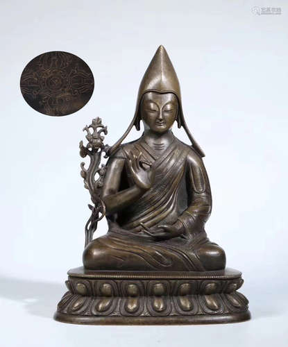 A BROZE CASTED FIGURE BUDDHA