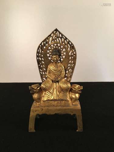 Chinese Gilt Bronze Buddha Statue