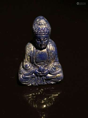 Chinese Lapis Lazuli Buddha Pendant