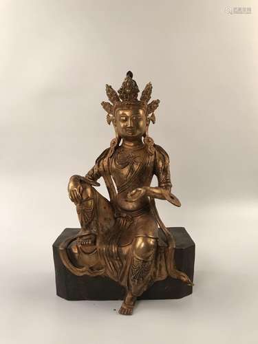 Chinese Gilt Bronze of Buddha Statue