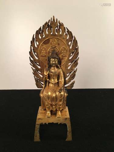 Chinese Gilt Bronze Buddha Statue