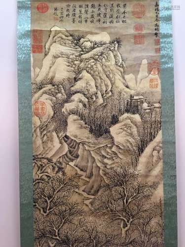Chinese Hanging Scroll Of Landscapes