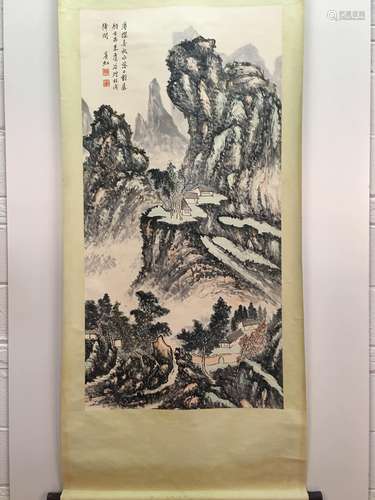 Chinese Hanging Scroll of Landscapes