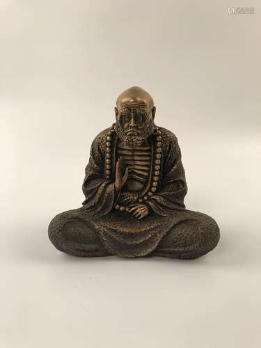 Chinese Gilt Dharma Statue