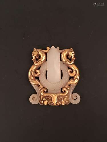 Gilt Jade Pendant