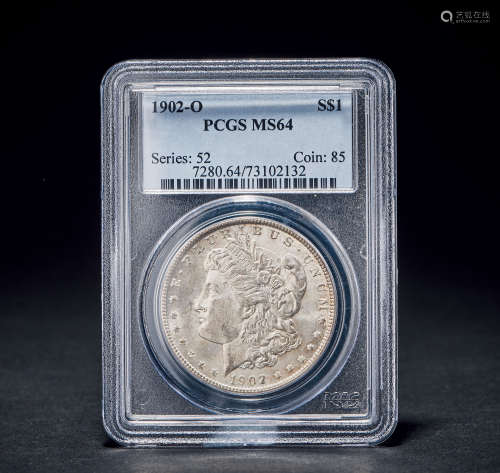 1902年 PCGS-MS64 美国摩根1元大银币