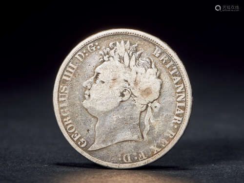 1822年 英国乔治四世马剑大银币