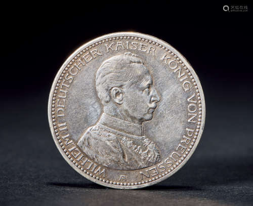 1914年 德国普鲁士军装版5马克大银币