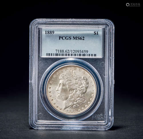 1889年 PCGS-MS62 美国摩根1元大银币