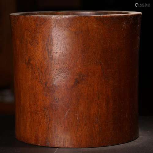 A HUANGHUALI BRUSHPOT.BITONG ,QING DYNASTY