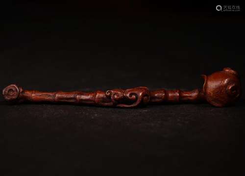 A CARVED BAMBOO RUYI SCEPTER ,QING DYNASTY