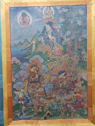 A THANGKA OF VAISRVANA ,QING DYNASTY