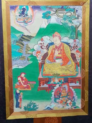 A THANGKA OF PADMASAMBHAVA ,QING DYNASTY