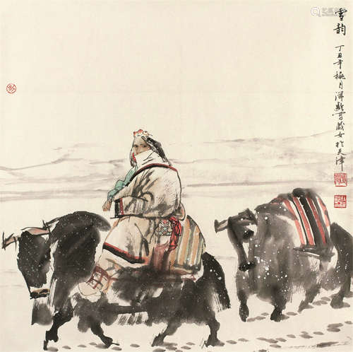 杜滋龄（b.1941） 雪韵 画片 设色纸本