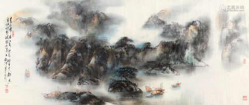 陈西汀（b.1940） 青山常在 画片 设色纸本