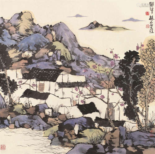 林容生（b.1958） 闽中 镜芯 设色纸本