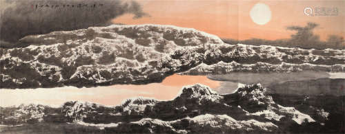 白庚延（1940～2007） 河汉鸿蒙 镜芯 设色纸本
